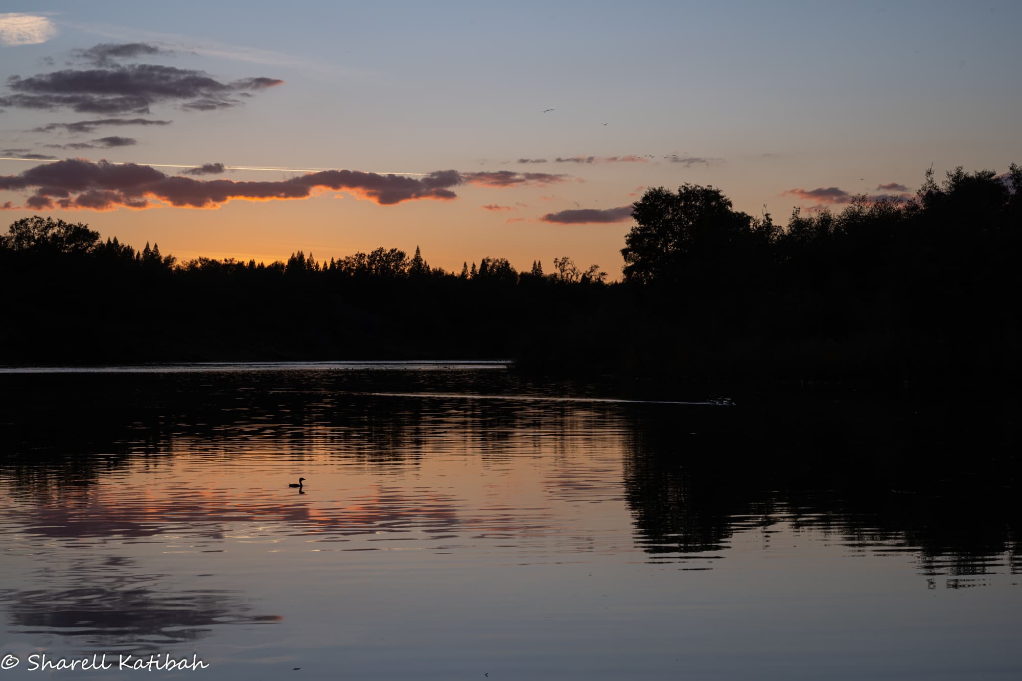 Sunset over the river — Sharell Katibah